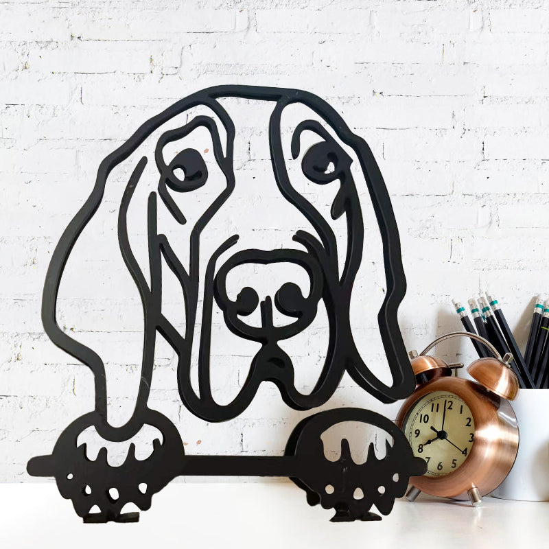 Scultura d'arte minimalista del cane
