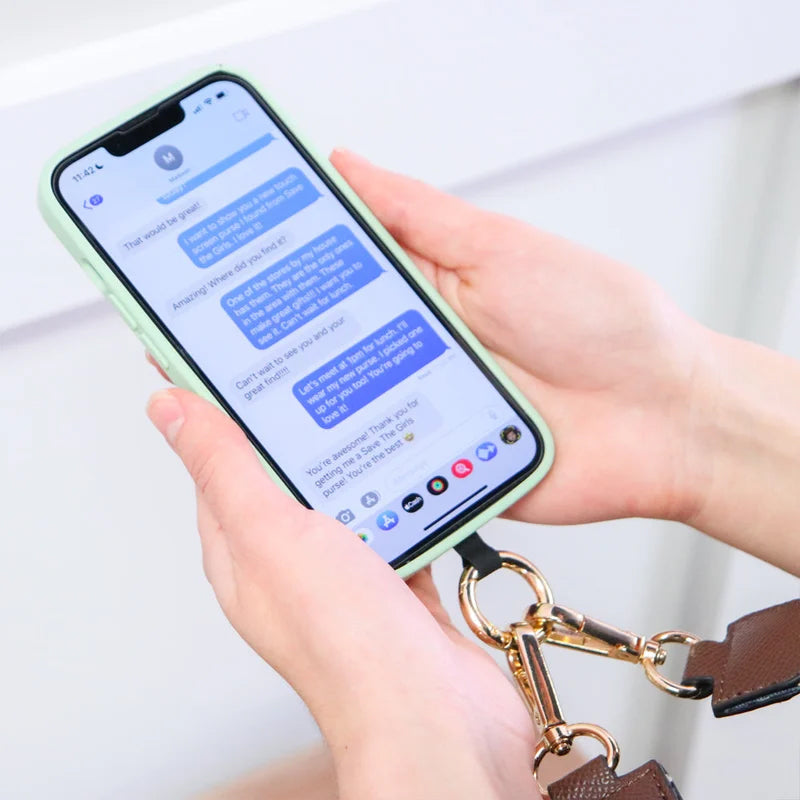 Borsa con catena per cordino per telefono cellulare
