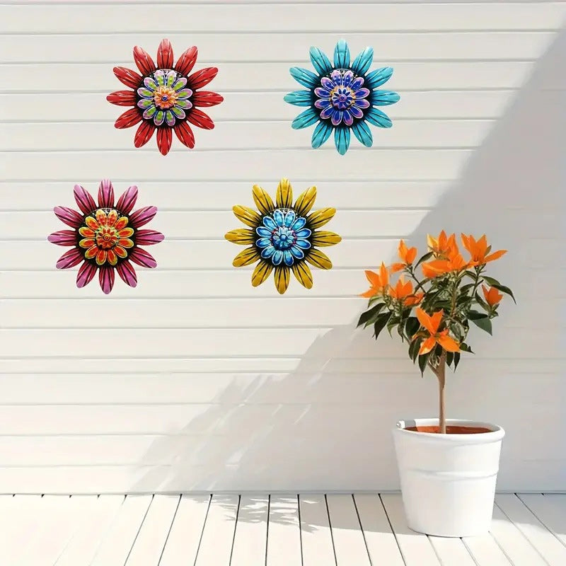 Decorazioni artigianali floreali in metallo