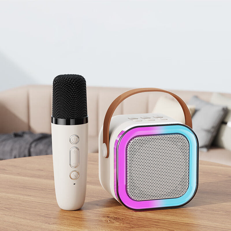 Mini macchina per karaoke con microfoni wireless