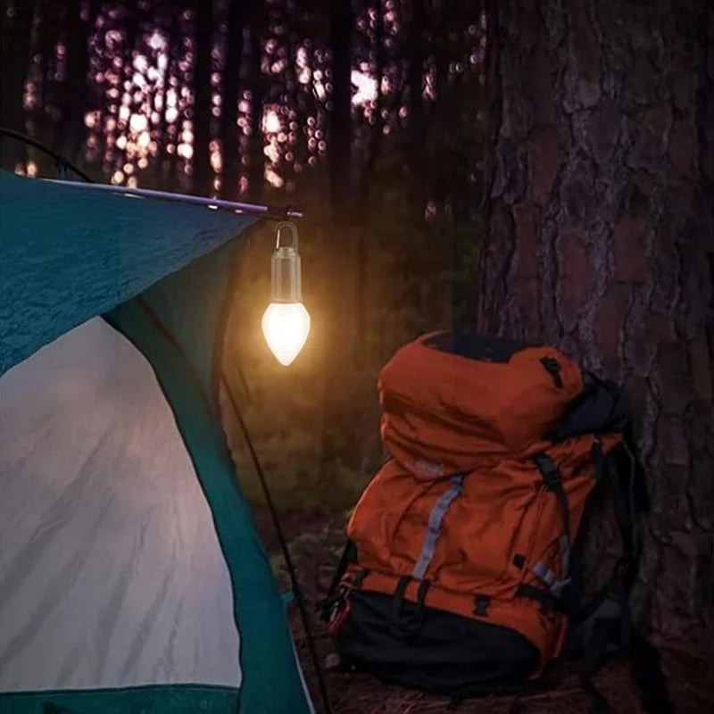 Lampadina retrò con ricarica di tipo C da campeggio all'aperto
