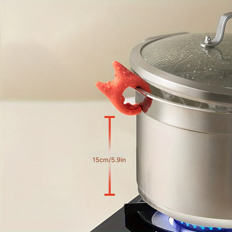 Poggiamestolo in silicone con clip per vaso