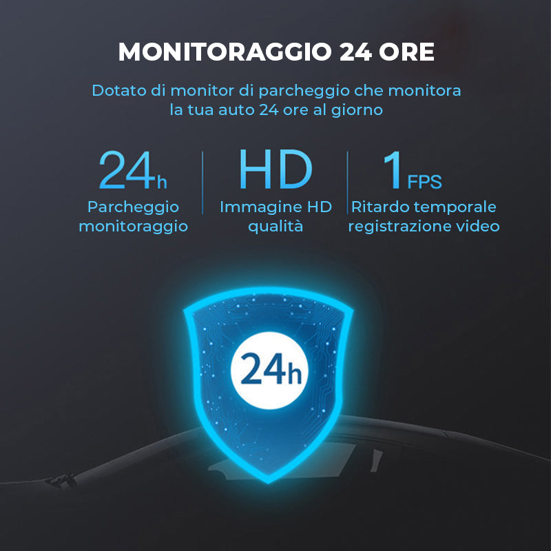 Mini telecamera da cruscotto ADAS 1080P HD con rotazione a 360°