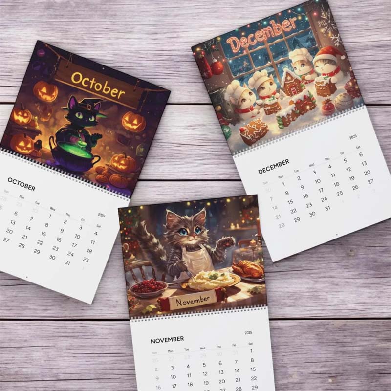 Calendario dei Gatti Cuochi 2025