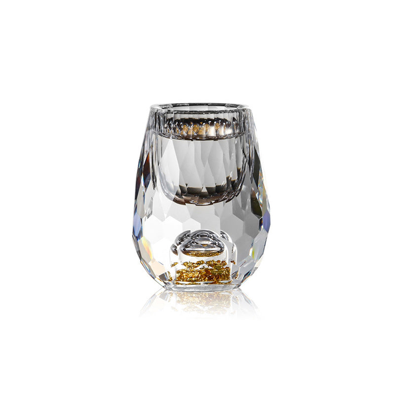 Bicchieri da whisky in vetro 3D Glacier con lamina d'oro e cristallo