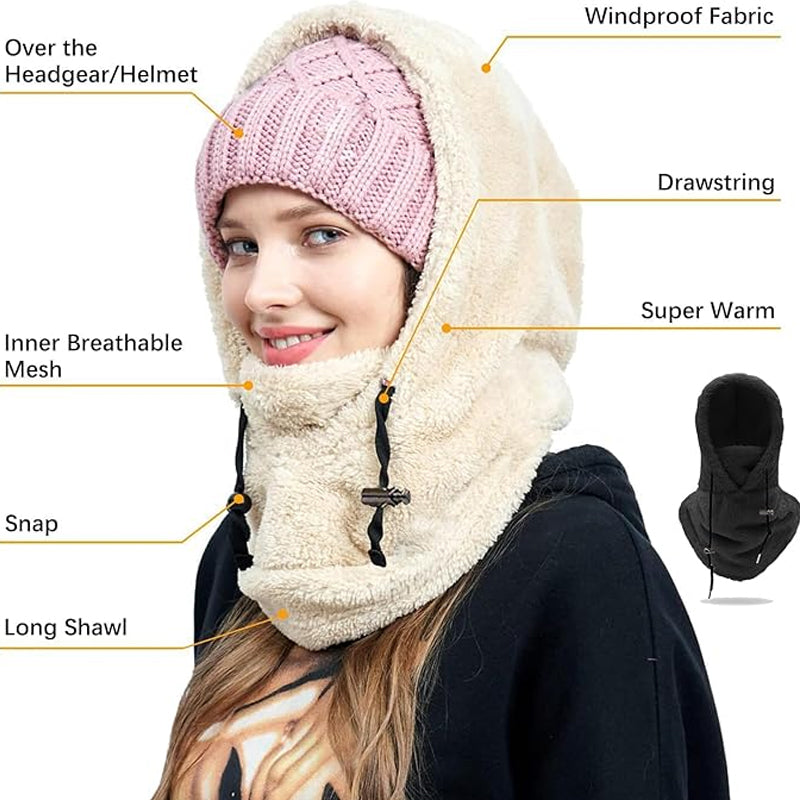Maschera da sci con cappuccio Sherpa