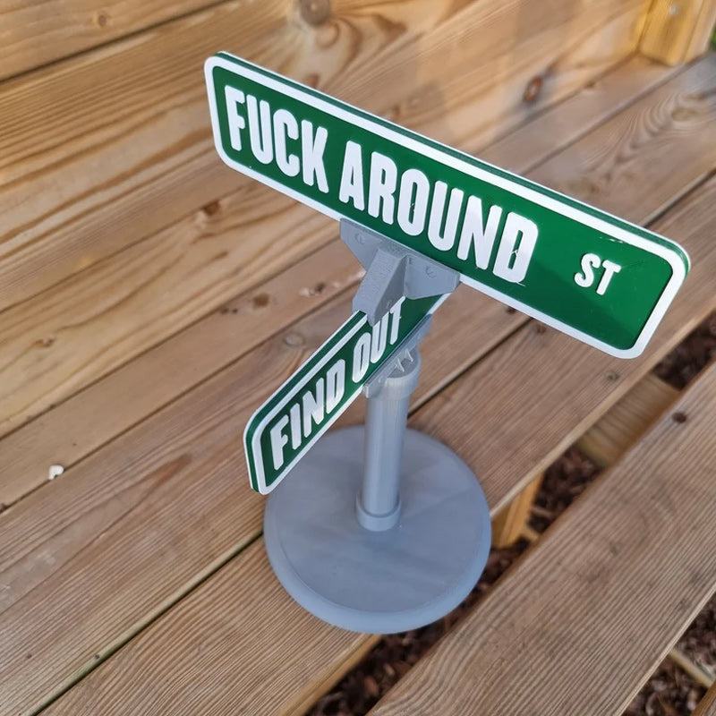 F Rotondo/Scopri il cartello stradale Decorazione da scrivania