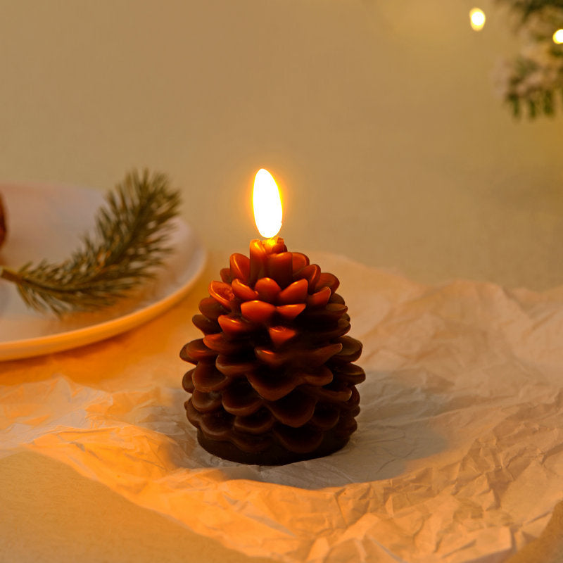 Candele a forma di pigna senza fiamma