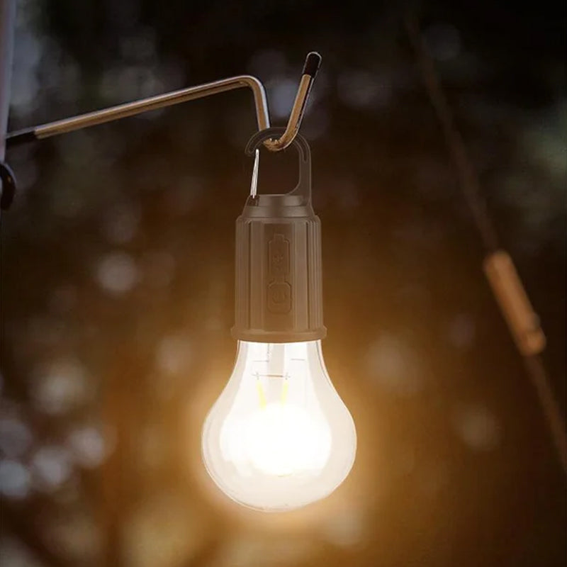 Lampadina retrò con ricarica di tipo C da campeggio all'aperto
