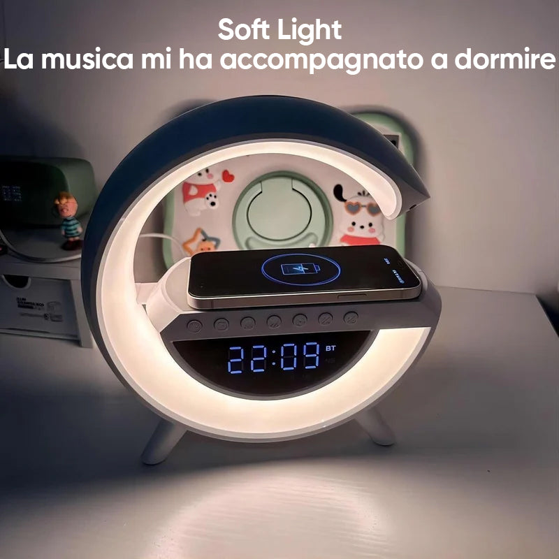 Altoparlante di ricarica wireless LED a forma di G