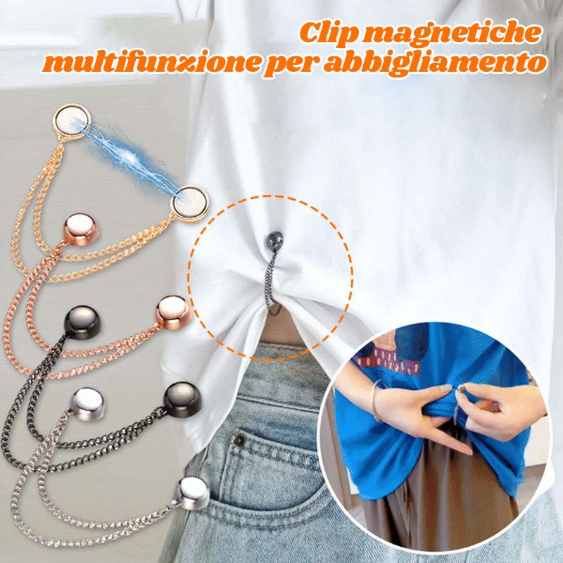 Clip magnetiche multifunzione per vestiti