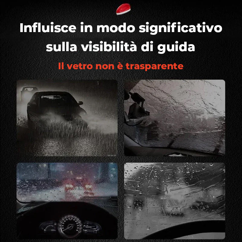 Potente detergente per vetri e rimozione della patina d'olio
