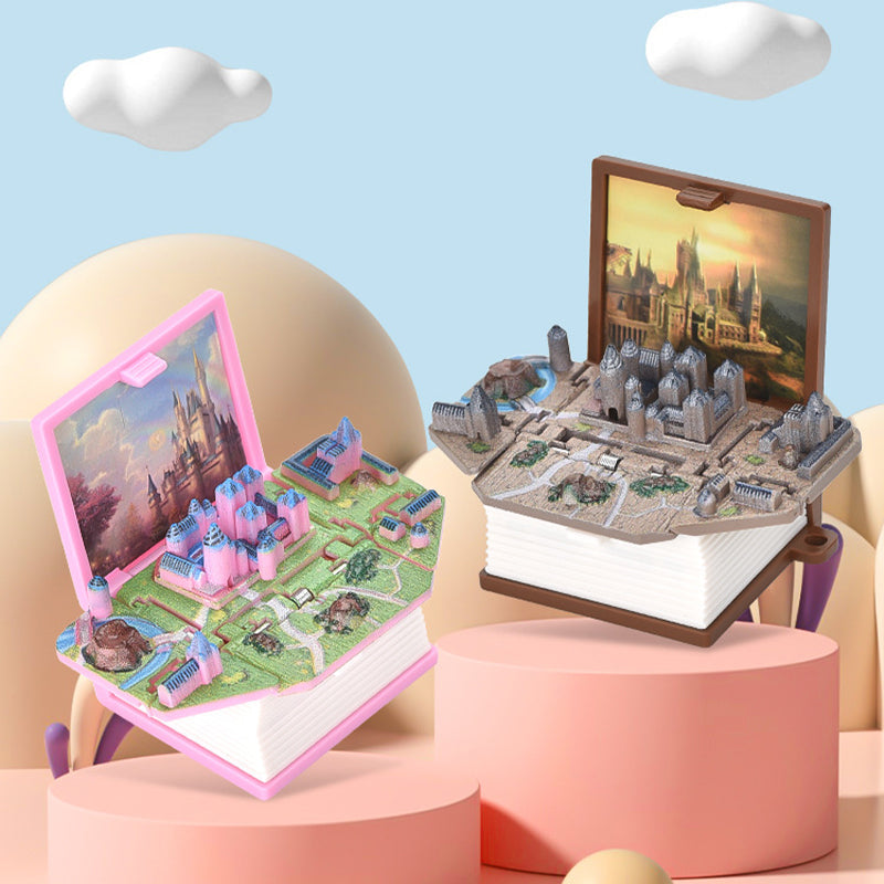 Portachiavi a libro pop-up in 3D stereoscopico