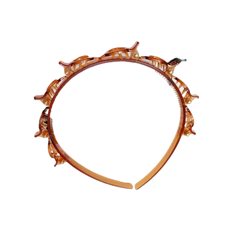 Fascia per capelli con clip per frangia