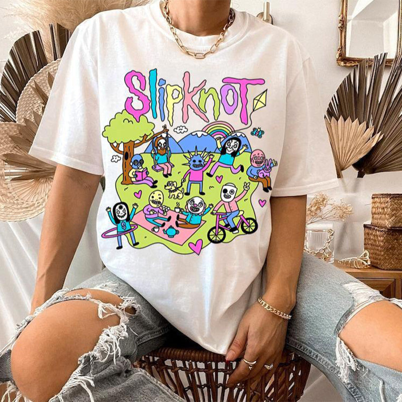 Divertente maglietta con stampa anime