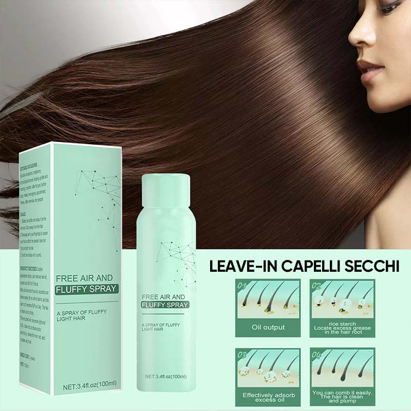 Spray magico per capelli asciutti