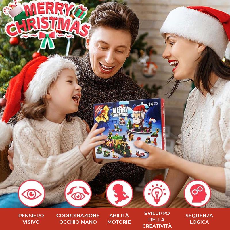 2024 Scatola regalo di blocchi di costruzioni natalizie