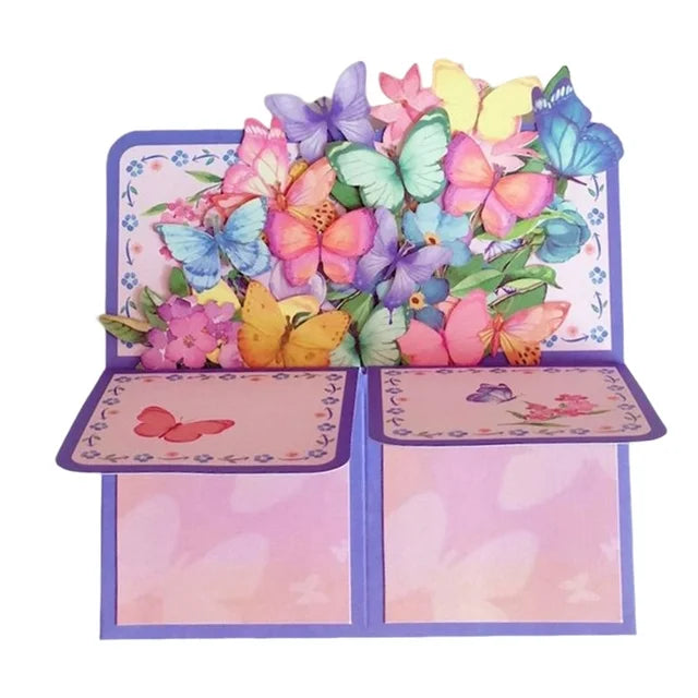 Biglietto con bouquet di fiori pop-up 3D per la festa della mamma