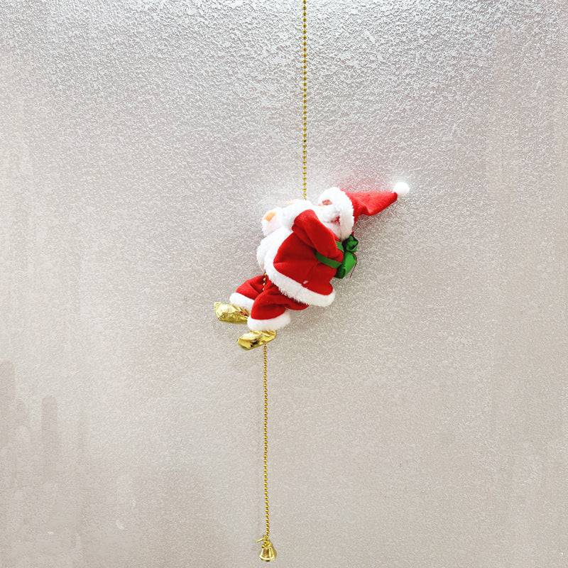 Babbo Natale che si arrampica