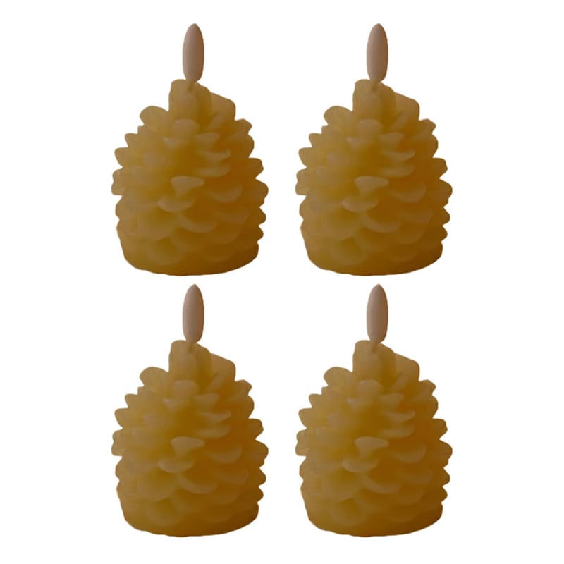 Candele a forma di pigna senza fiamma