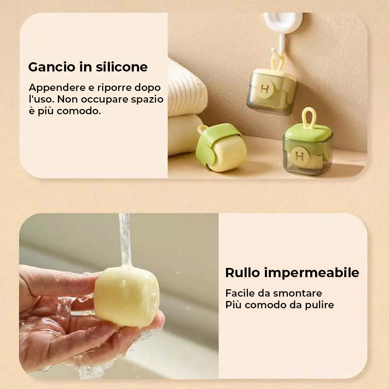 Rullo adesivo riutilizzabile per pelucchi