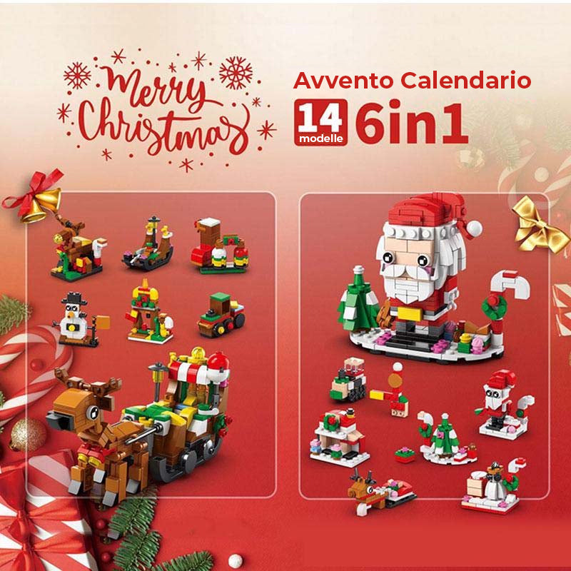 2024 Scatola regalo di blocchi di costruzioni natalizie