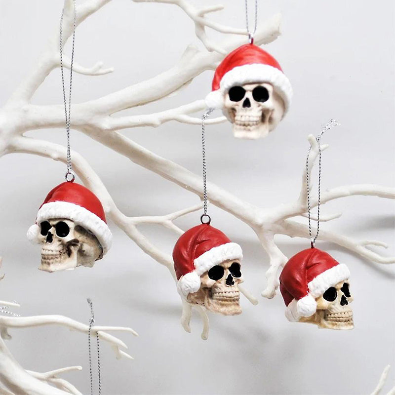 Mini scheletro con cappello di Natale