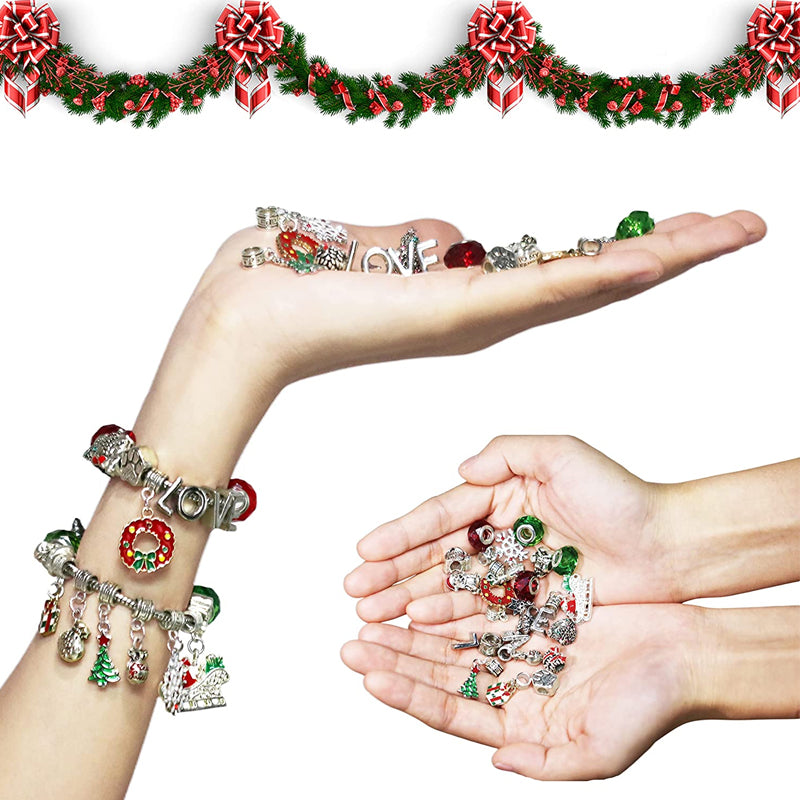 Set Braccialetti Calendario dell'Avvento Fai da Te di 24 Giorni