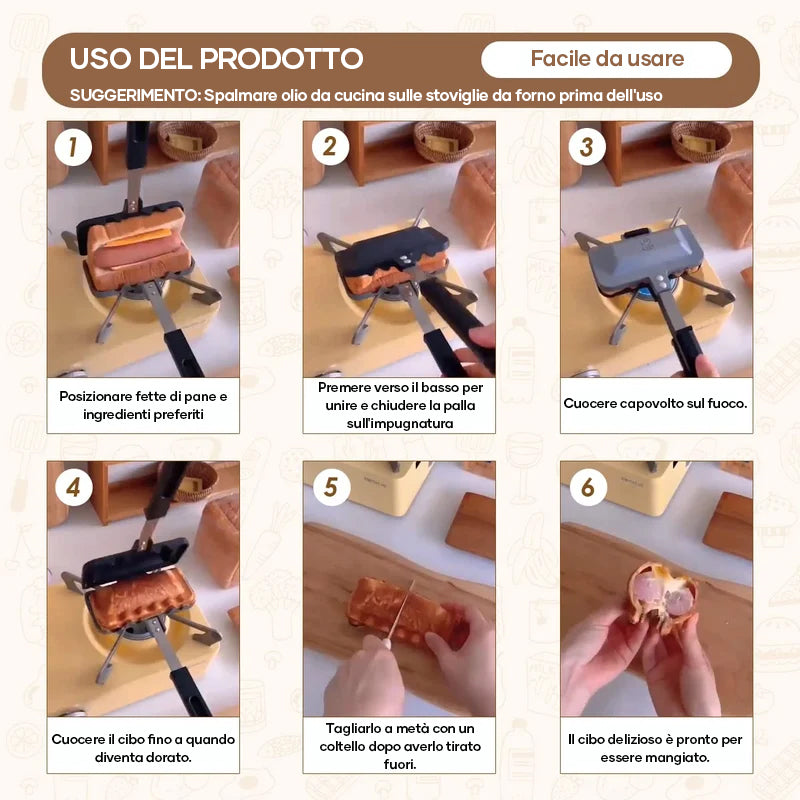 Padella per sandwich a doppia faccia