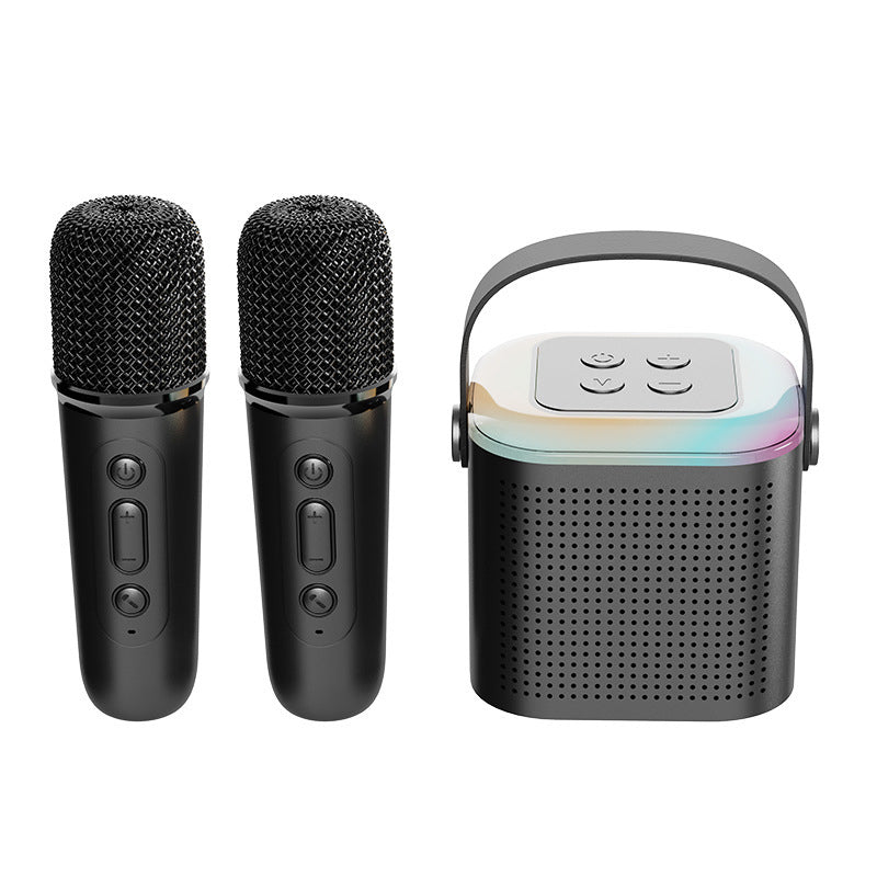 Mini macchina per karaoke con microfoni wireless
