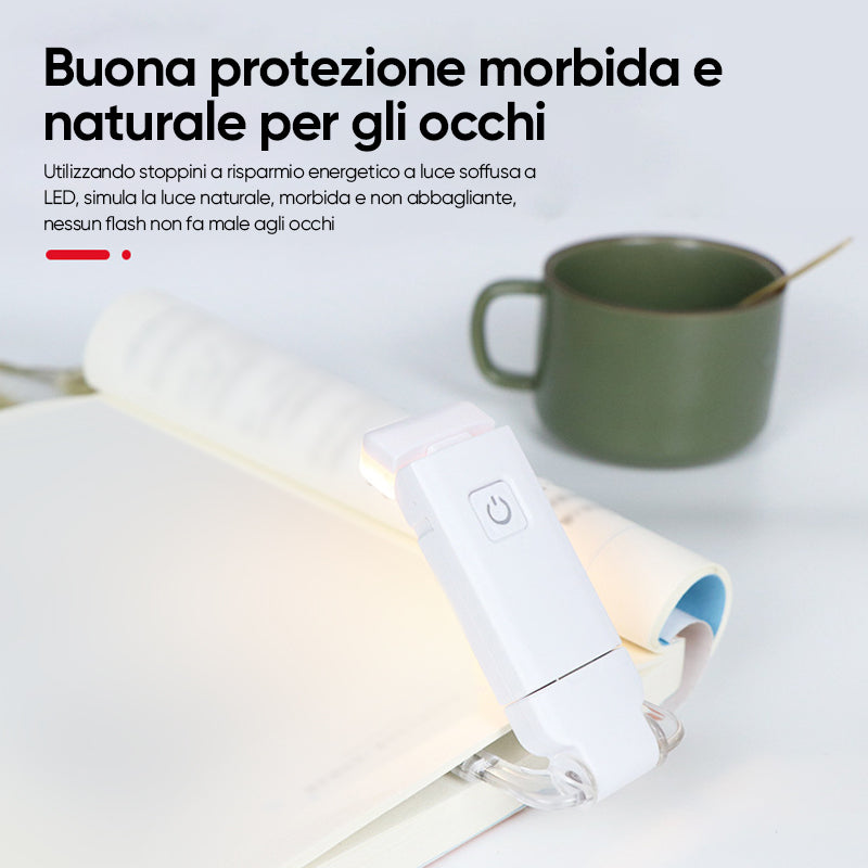 Luce per libri ricaricabile