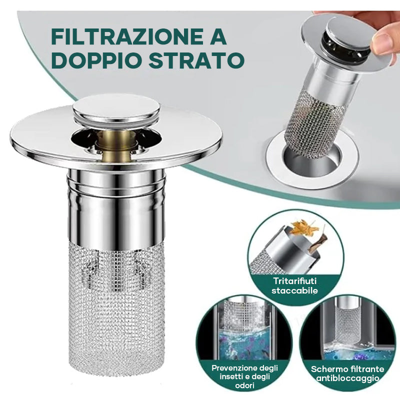 Filtro di scarico a pavimento in acciaio inossidabile