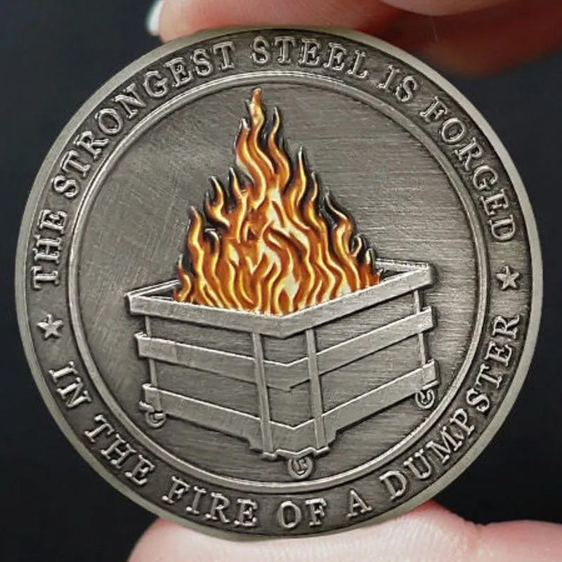 Moneta sfida Dumpster Fire