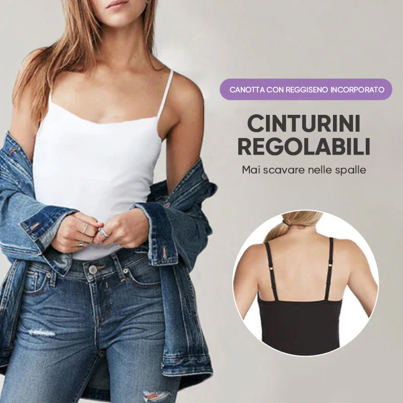 Canotta con reggiseno incorporato