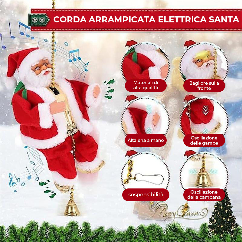 Babbo Natale che si arrampica