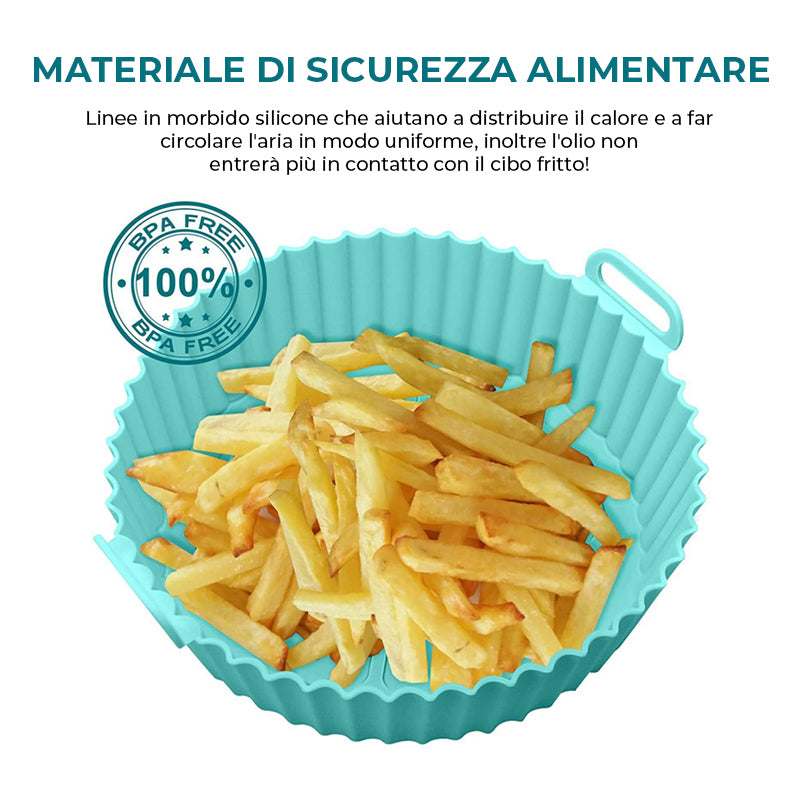 Teglia da forno in silicone per friggitrice ad aria