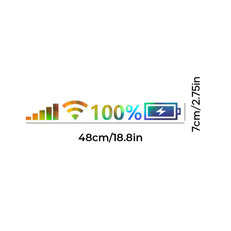 Adesivo riflettente per la segnalazione della batteria (10 pz.)