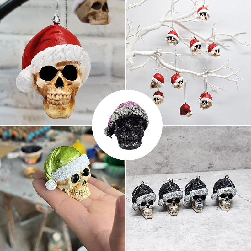 Mini scheletro con cappello di Natale