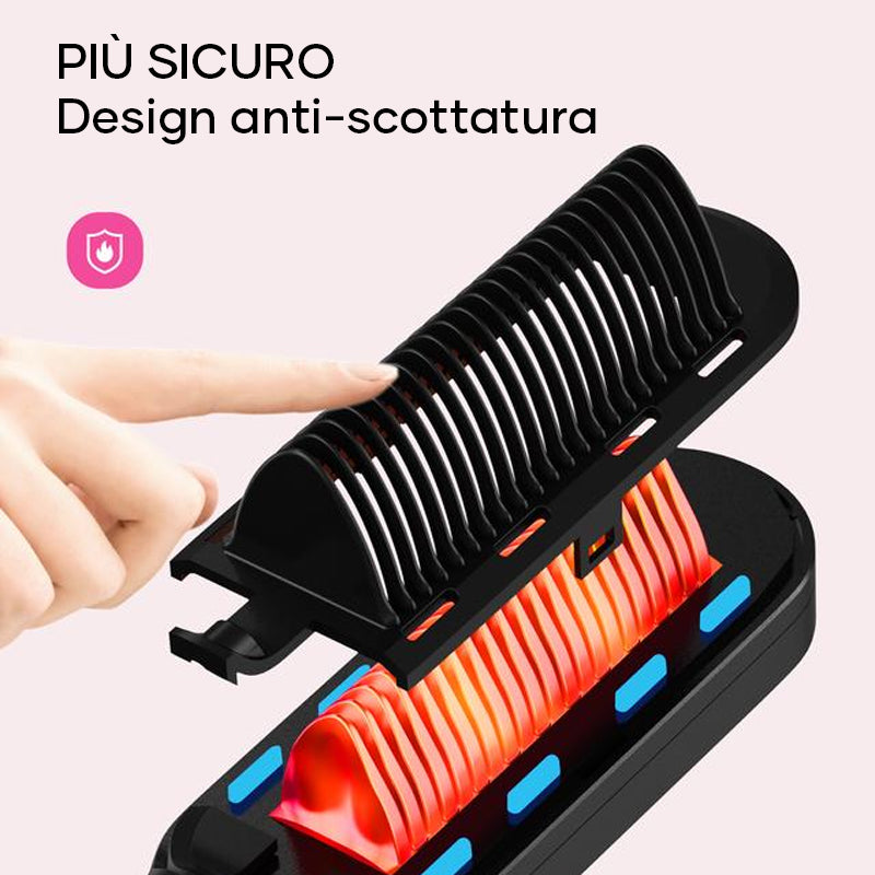 Spazzola lisciante per capelli agli ioni negativi