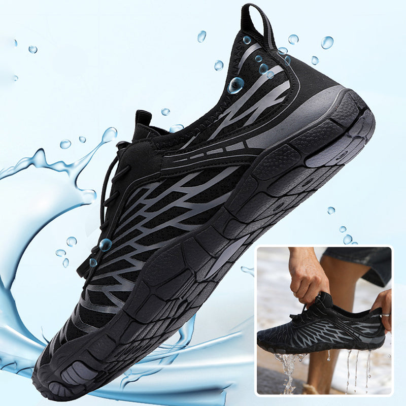 Messa a terra delle scarpe a piedi nudi a tutto tondo