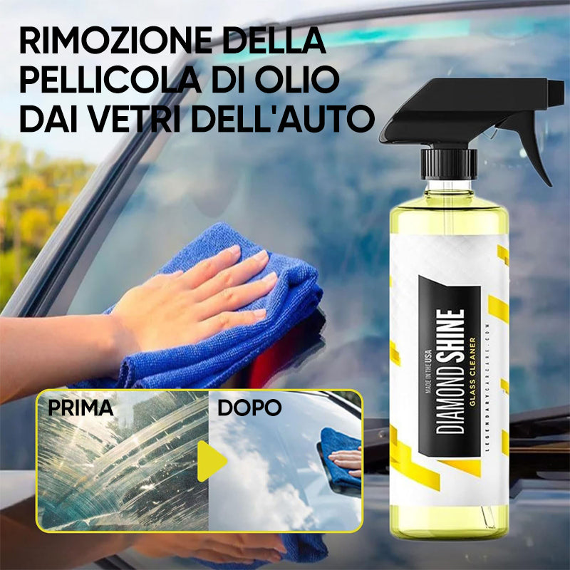Detergente per vetri auto lucido