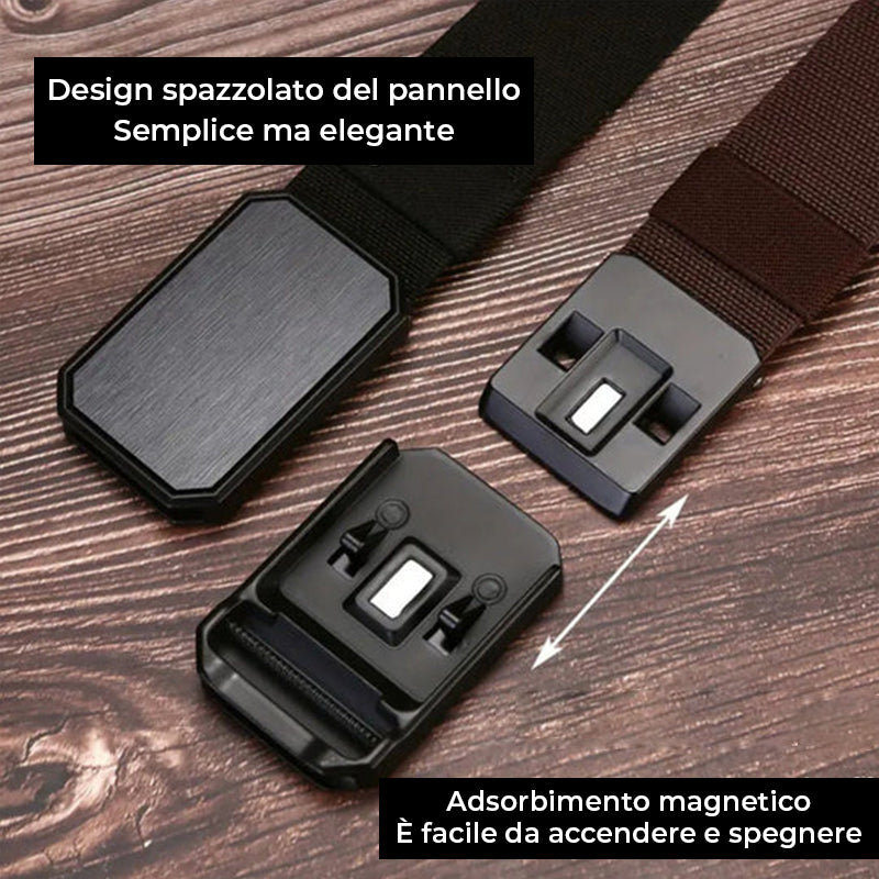 Cintura da uomo con fibbia magnetica