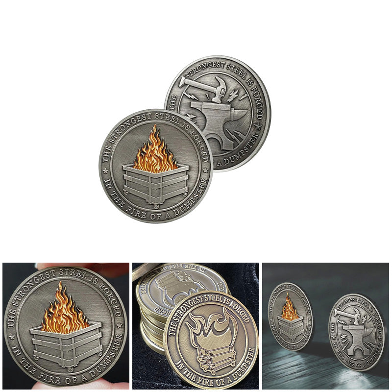 Moneta sfida Dumpster Fire