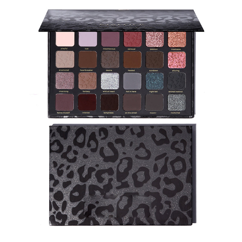 Palette di ombretti leopardati da 24 colori