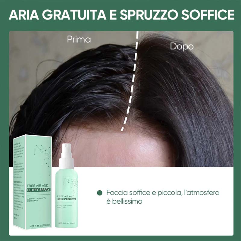 Spray magico per capelli asciutti