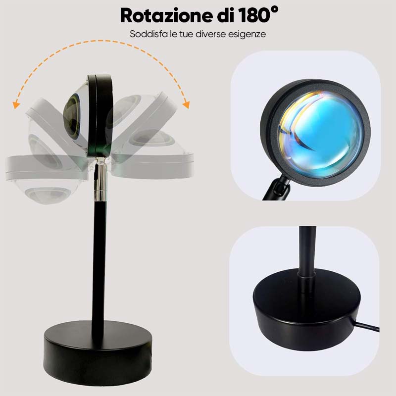 Lampada di proiezione tramonto RGB