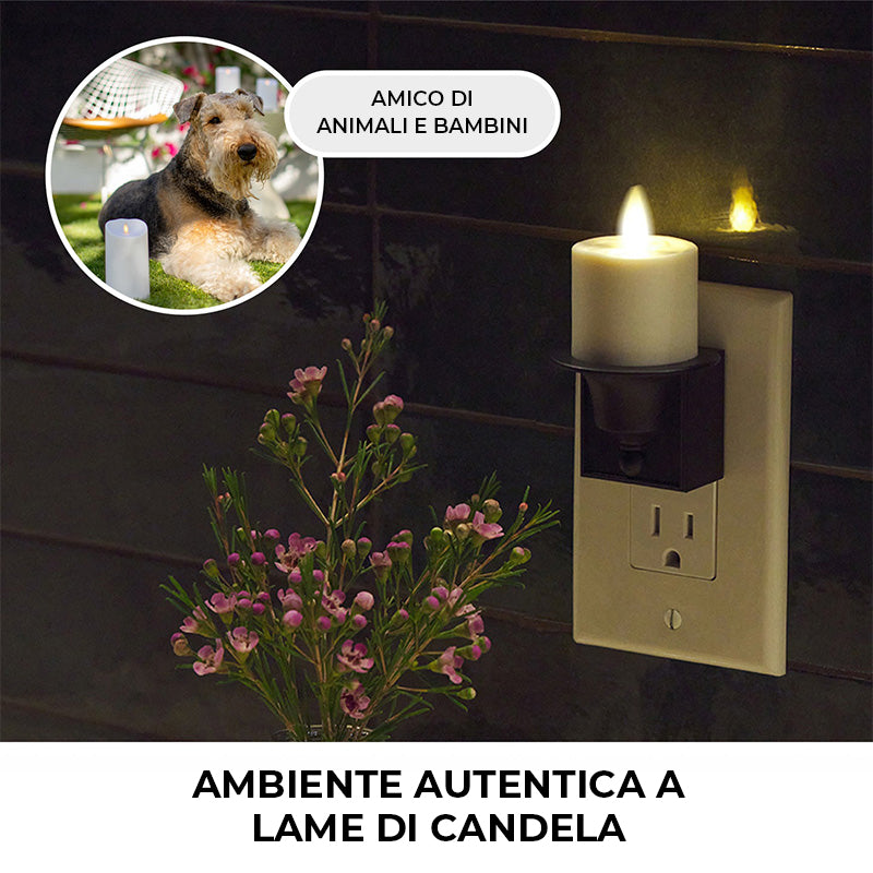 Luce notturna a candela senza fiamma