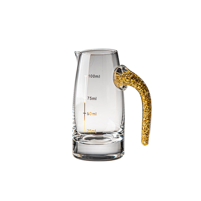 Bicchieri da whisky in vetro 3D Glacier con lamina d'oro e cristallo