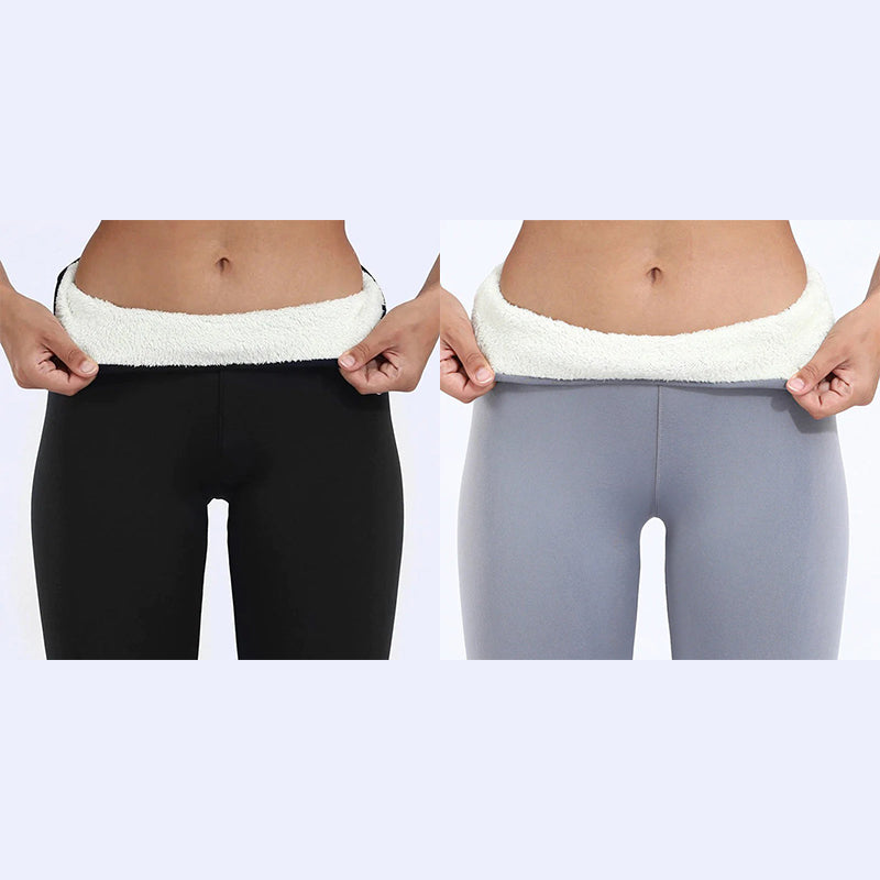 Leggings in pelle di agnello per l'inverno