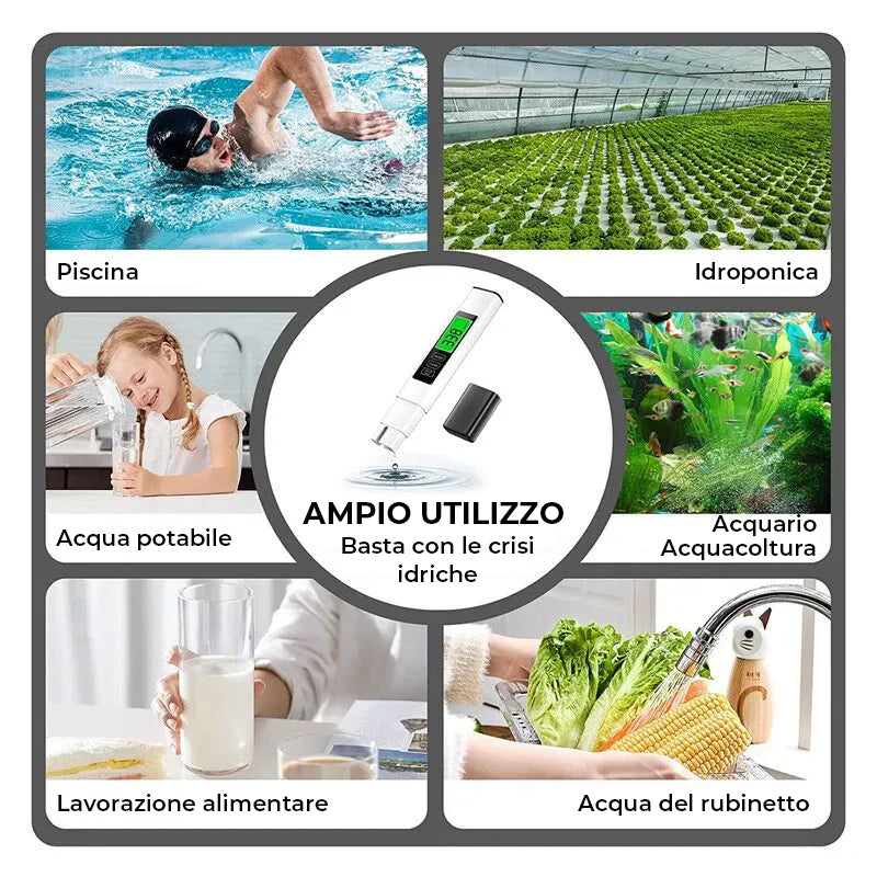 Nuovo misuratore TDS digitale 4 in 1 per test dell'acqua